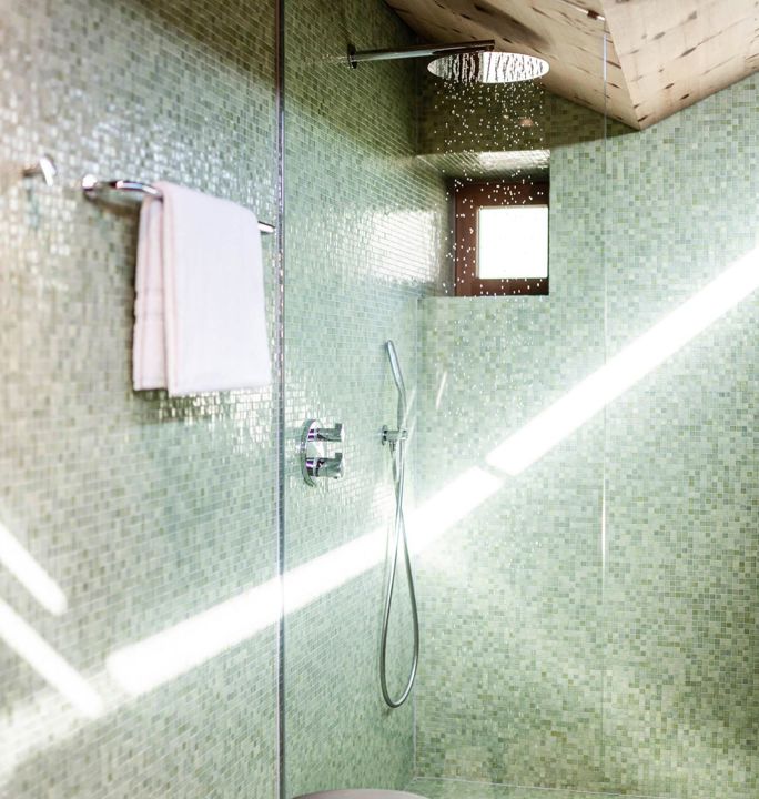 Die Dusche in der Ferienwohnung Santner 1929