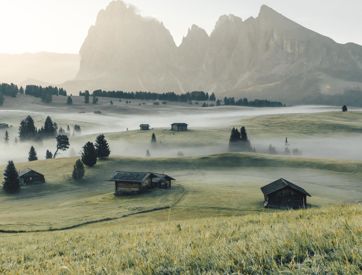 Morning fog on the Seiser Alm