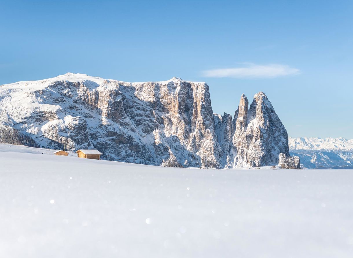 Das Schlern-Massiv im Winter