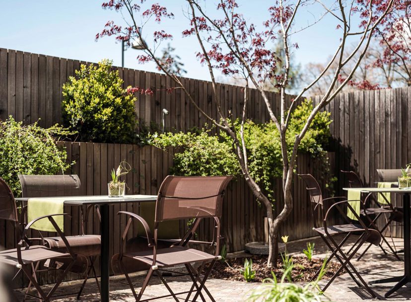 Tables at the sun terrace