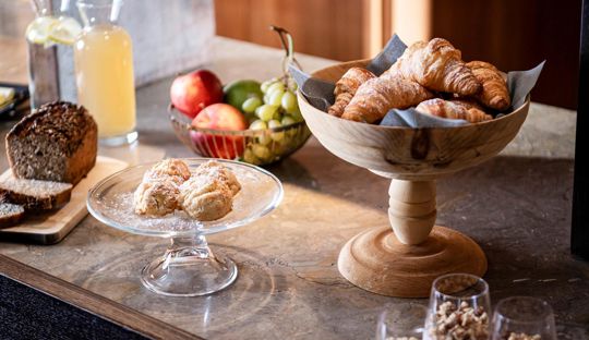 Our breakfast buffet with regional products